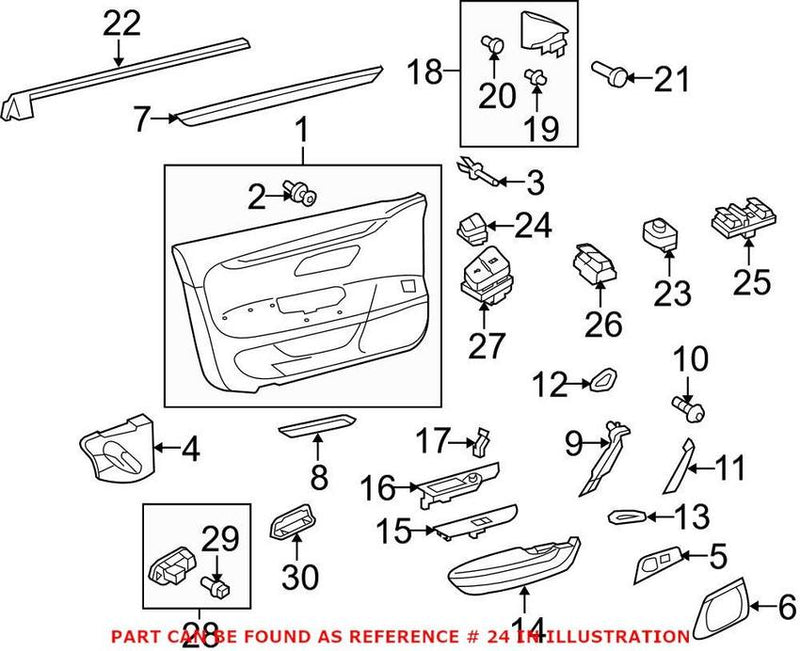 VW Window Switch – Front Passenger Side and Rear 3C8959855XSH
