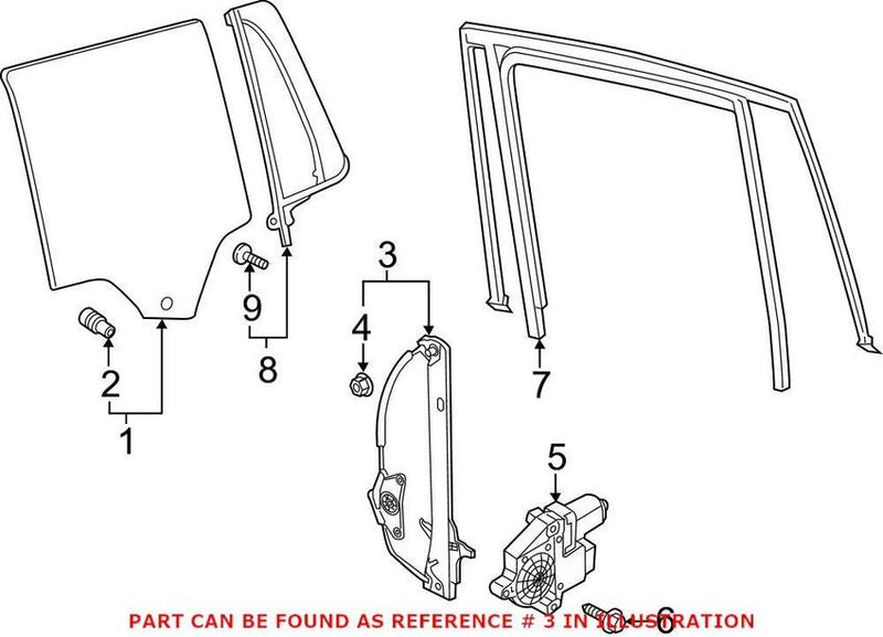 Window Regulator – Rear Driver Side