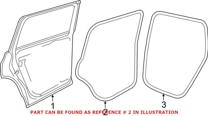 Door Seal – Rear Passenger Side Outer