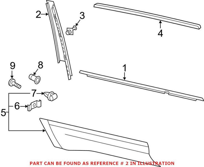 Door Applique – Rear Passenger Side