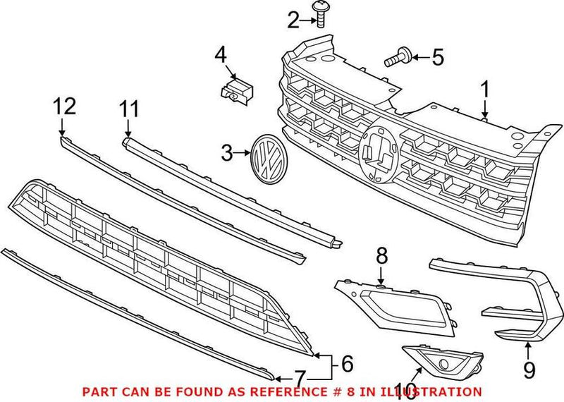 Grille – Front Passenger Side