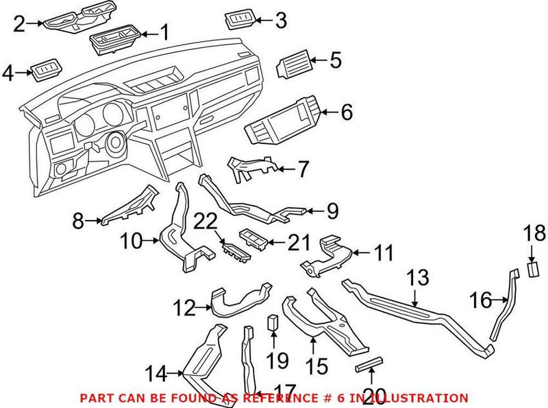 Dashboard Air Vent – Front