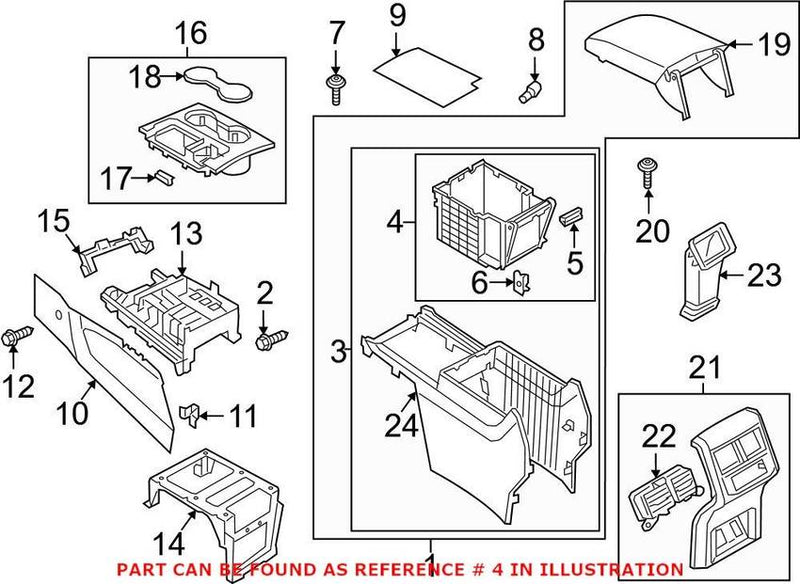 VW Console Compartment 3CN864089A – Genuine VW/Audi