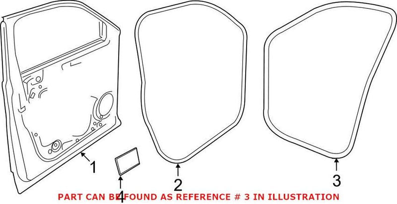 Door Seal – Front Passenger Side Inner