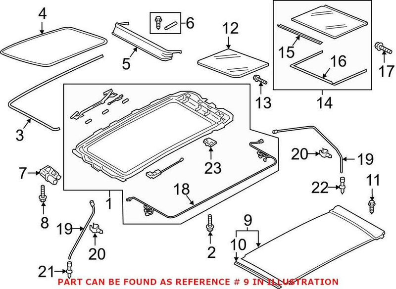 VW Sunroof Cover 3CN877307GW4
