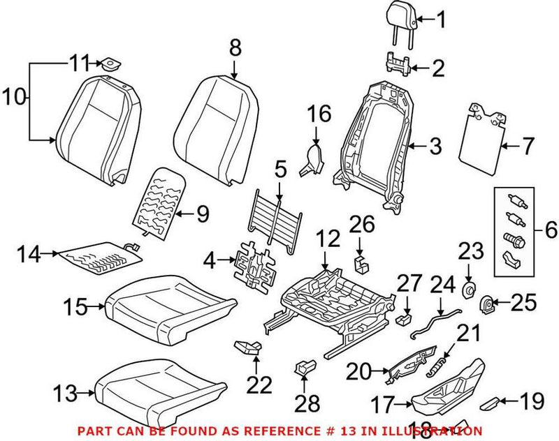 Seat Cushion Pad – Front