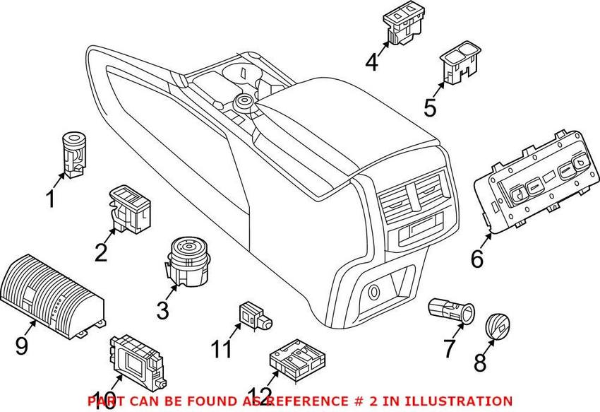 VW Electronic Parking Brake Control Switch 3CN927225  WZU – Genuine VW/Audi