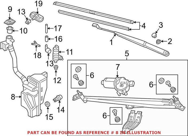 VW Washer Fluid Reservoir 3CN955453 – Genuine VW/Audi