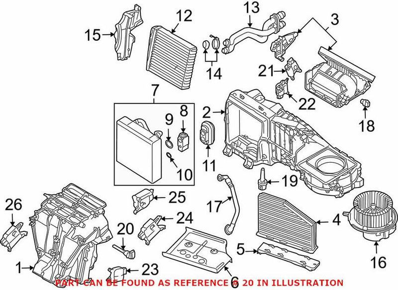 Genuine VW/Audi VW Cabin Air Temperature Sensor 3D0907543A
