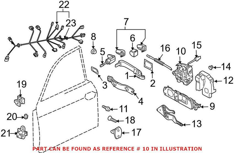 VW Door Lock Actuator Motor – Front Passenger Side 3D1837016AE