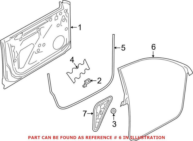 Door Seal – Front Passenger Side