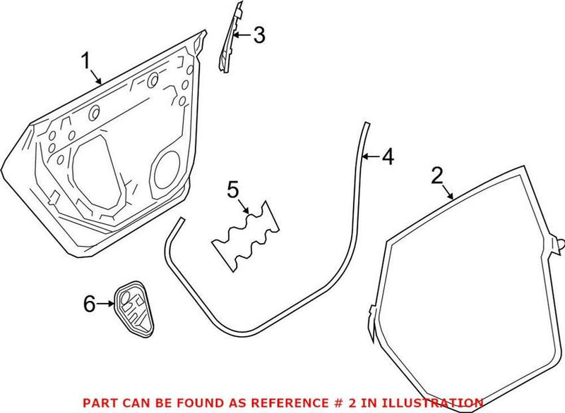 Door Seal – Rear Passenger Side