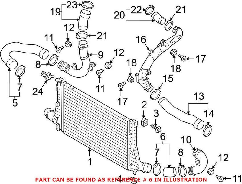 VW Turbocharger Intercooler Pipe – Driver Side