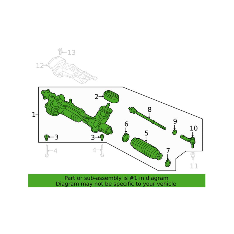 VW Steering Gear 3QF423051C – Genuine VW/Audi