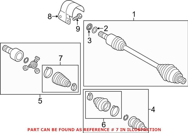 VW CV Joint Boot Kit – Inner 3QF498201