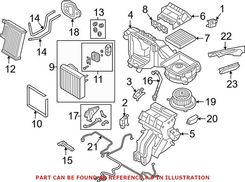 VW A/C Evaporator Core – Front 3QF816103