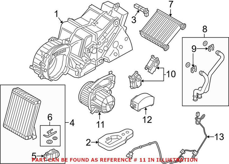 VW HVAC Blower Motor – Rear 3QF819021B