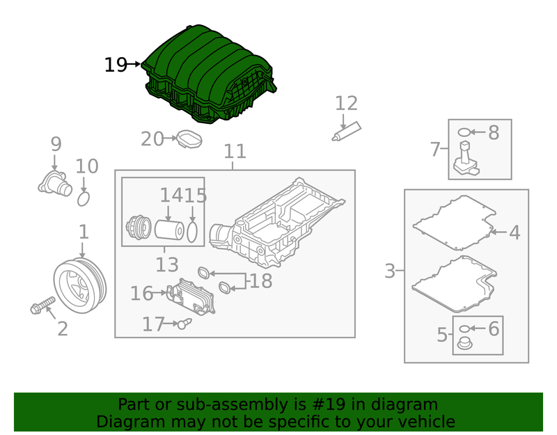 Genuine Porsche parts diagram