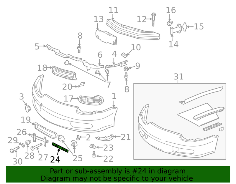 Genuine Porsche parts diagram