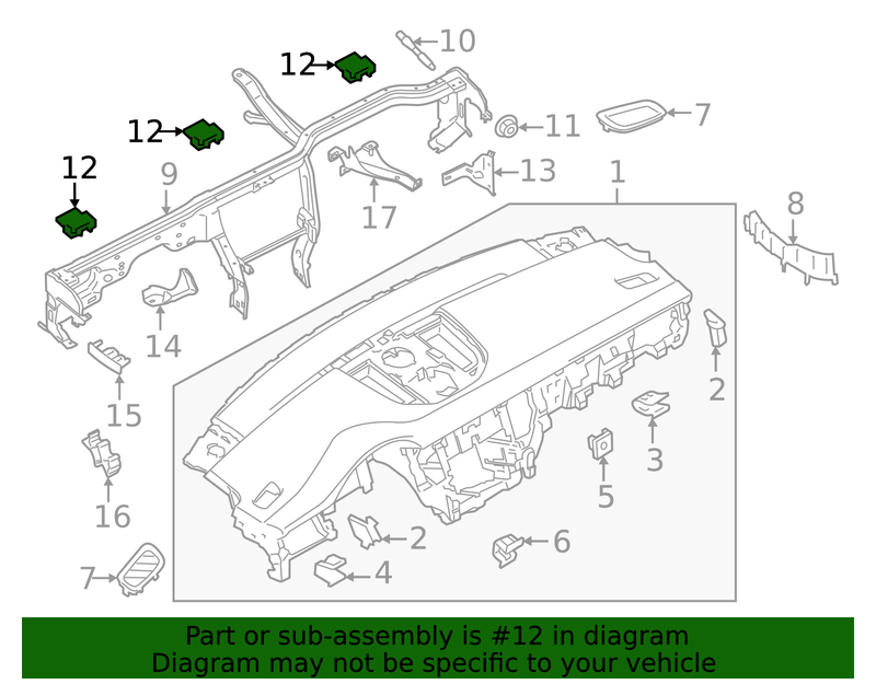 Part can be found as reference #12 in illustration