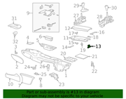 Genuine Porsche parts diagram