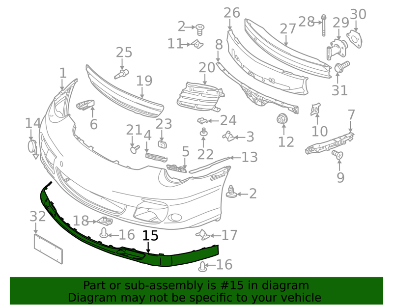 Genuine Porsche parts diagram