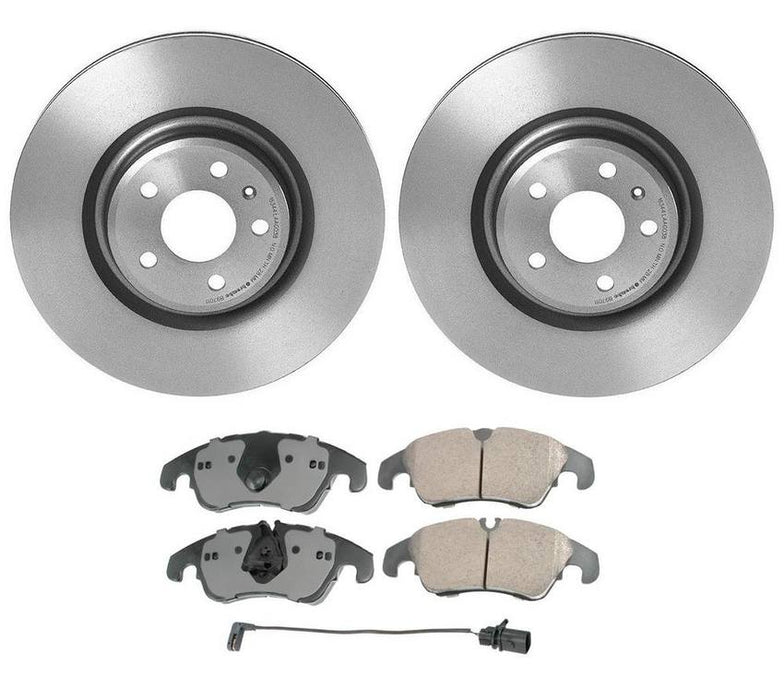 Audi Disc Brake Pad and Rotor Kit – Front (345mm) (Ceramic) (EURO) 8R0698151A – Akebono Euro Ultra-Premium 4115234KIT
