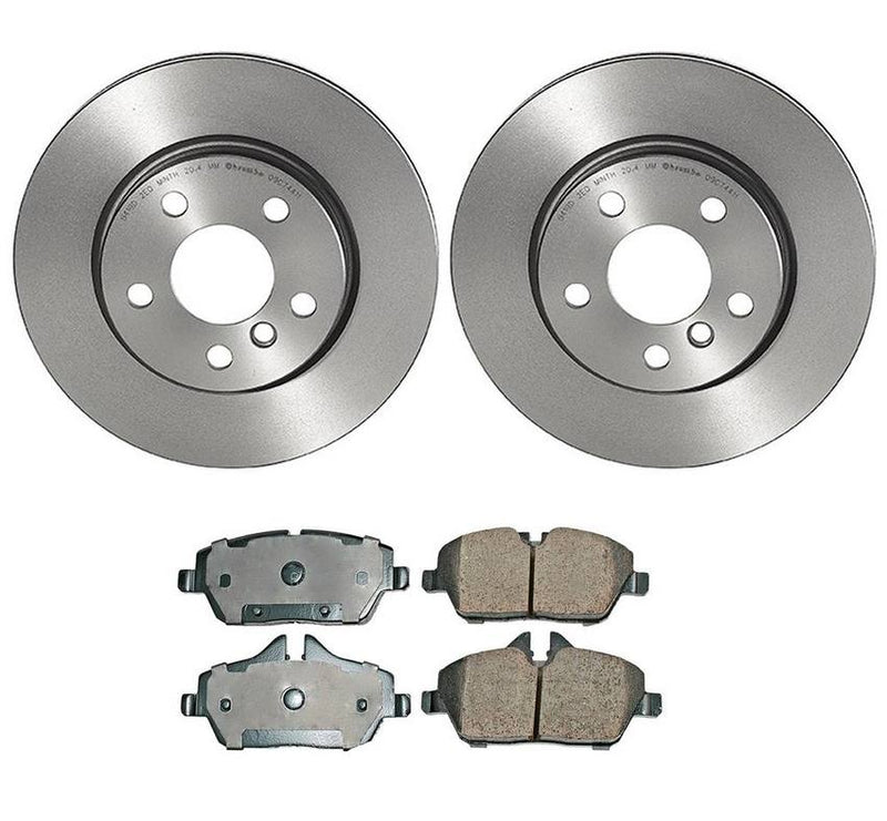 Mini Disc Brake Pad and Rotor Kit – Front (280mm) (Ceramic) (EURO) 34116866295 – Akebono Euro Ultra-Premium 4116045KIT