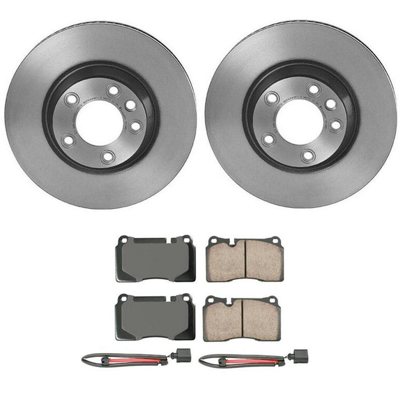 VW Disc Brake Pad and Rotor Kit – Front (350mm) (Ceramic) (EURO) 7P6698151F – Akebono Euro Ultra-Premium 4116100KIT