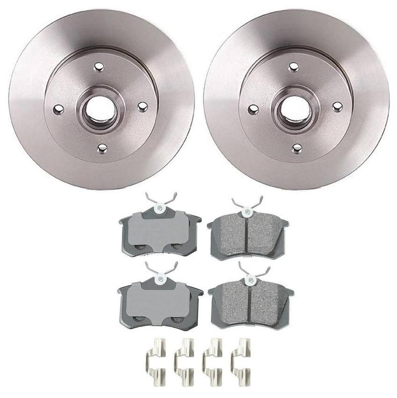 VW Disc Brake Pad and Rotor Kit – Rear (226mm) (Ceramic) (EURO) 8E0698451L – Akebono Euro Ultra-Premium 4118865KIT