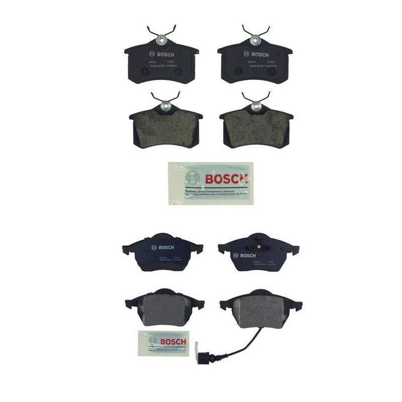 Audi Volkswagen Disc Brake Pad Set Kit – Front and Rear (Semi-Metallic) 8N0698151A