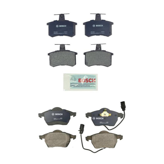 Audi Disc Brake Pad Set Kit – Front and Rear (Semi-Metallic) 4B0698151AB