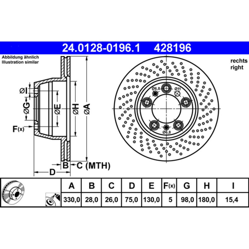 Ate Coated Brake Disc 99635240602