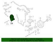 Genuine Porsche parts diagram