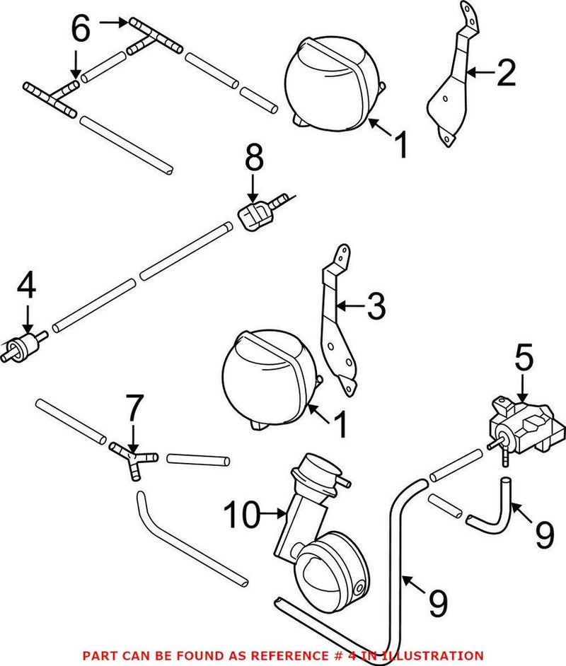 Genuine VW/Audi EGR Vacuum Delay Valve 433862117