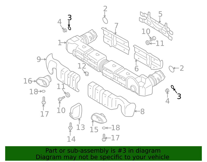 Genuine Porsche parts diagram
