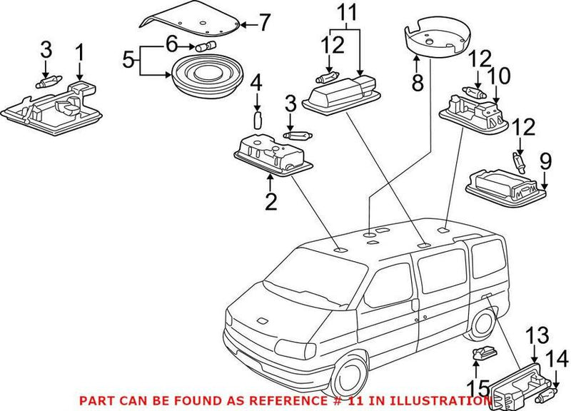 VW Dome Light 443947105C01C
