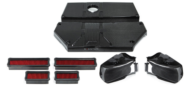 Eventuri F97 F98 Carbon air box lid with replacement filters + carbon scoops - EVE-FX34M-CF-INT