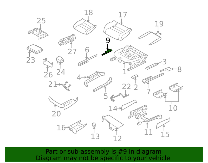 Genuine Porsche parts diagram