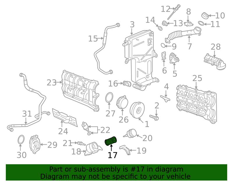 Genuine Porsche parts diagram