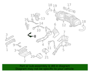 Genuine Porsche parts diagram