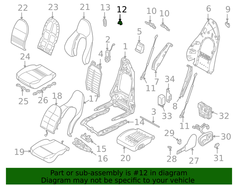 Genuine Porsche parts diagram