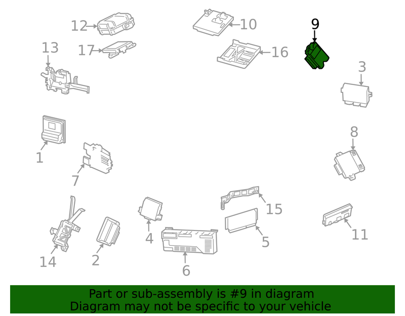 Genuine Porsche parts diagram