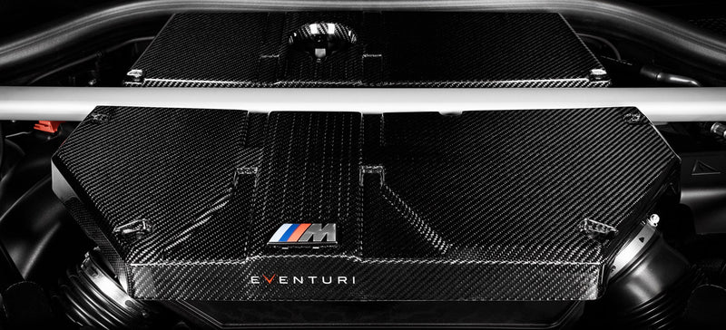 Eventuri F97 F98 Carbon air box lid with replacement filters + carbon scoops - EVE-FX34M-CF-INT