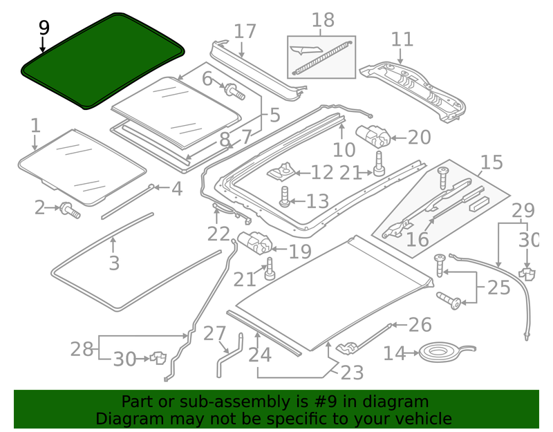 Genuine Porsche parts diagram