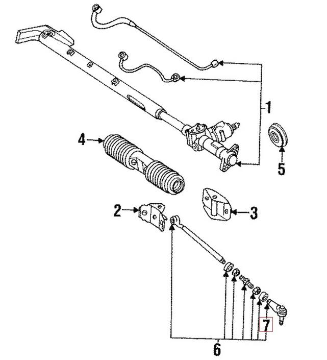 Genuine VW/Audi Tie Rod End – Front Passenger Side Outer 4A0419812A