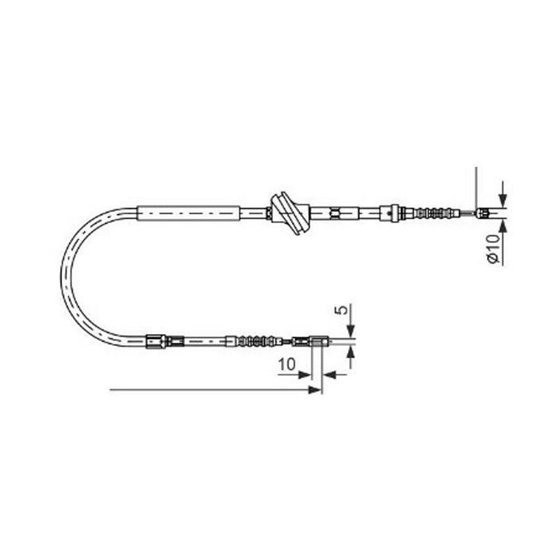 Genuine VW/Audi Parking Brake Cable 4A0609721D
