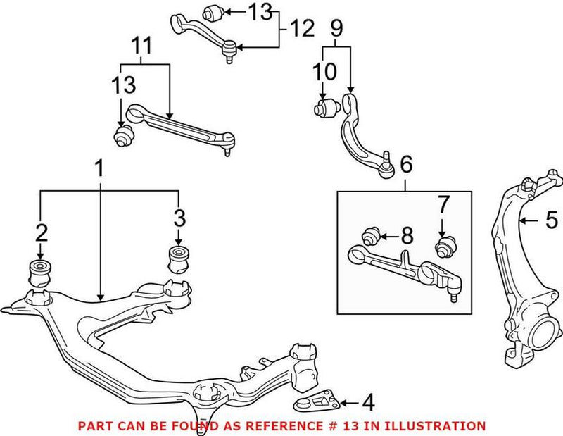 Genuine VW/Audi Control Arm Bushing – Front Upper 4B0407515