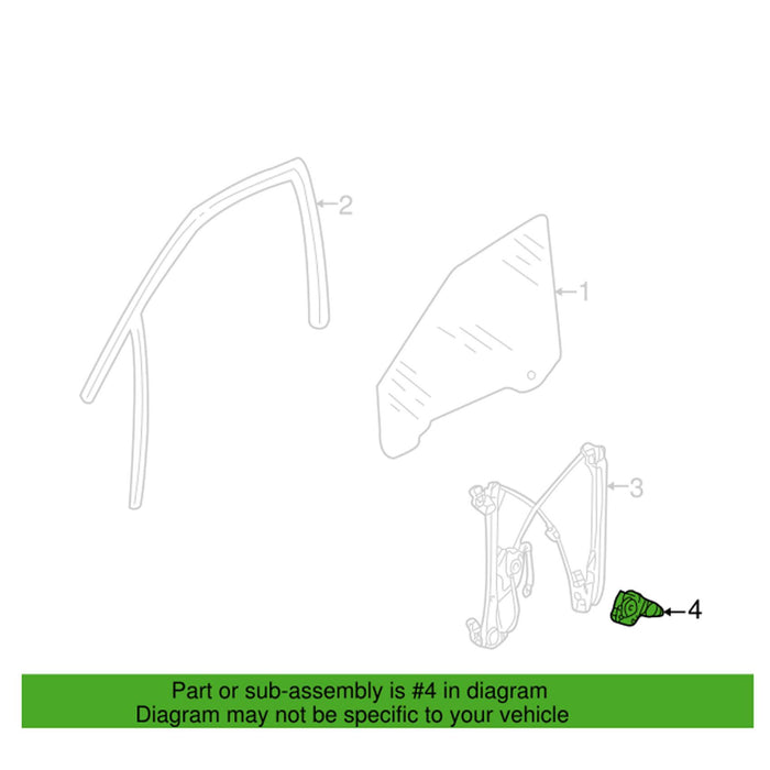 Genuine VW/Audi Window Motor – Front Driver Side 4B0959801D