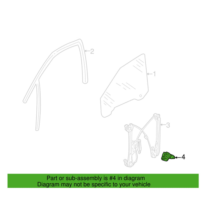 Genuine VW/Audi Window Motor – Front Passenger Side 4B0959802D